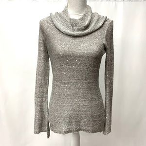 Cremieux Gray Sequin Sweater XS